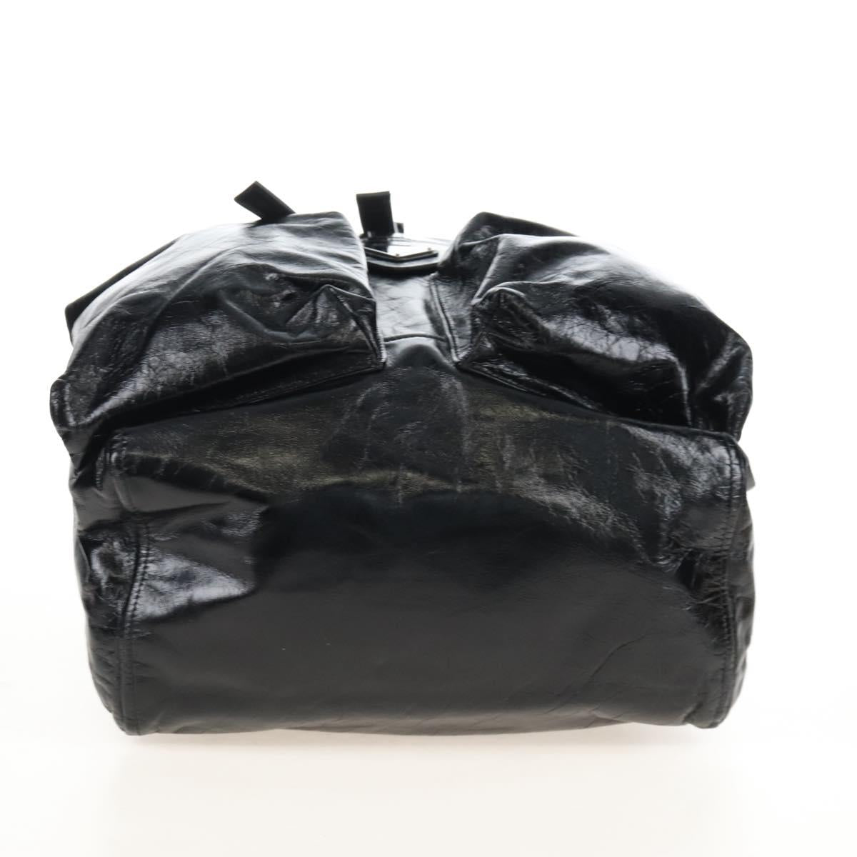 PRADA Backpack Leather 2way Black Silver Auth BA16262SAM