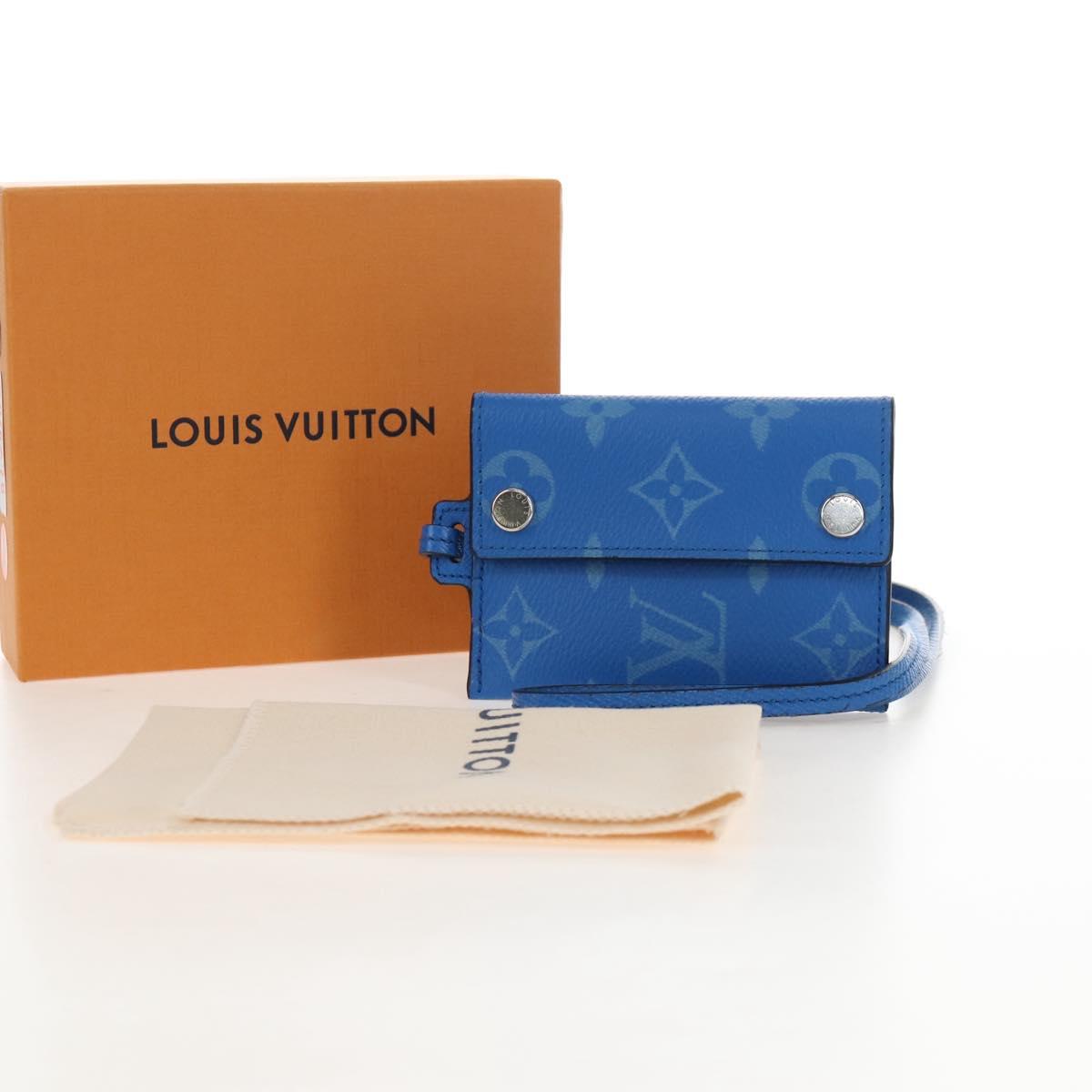 LOUIS VUITTON Monogram Taigarama Porte Cartes On Strap M83154 LV Auth BA16278M