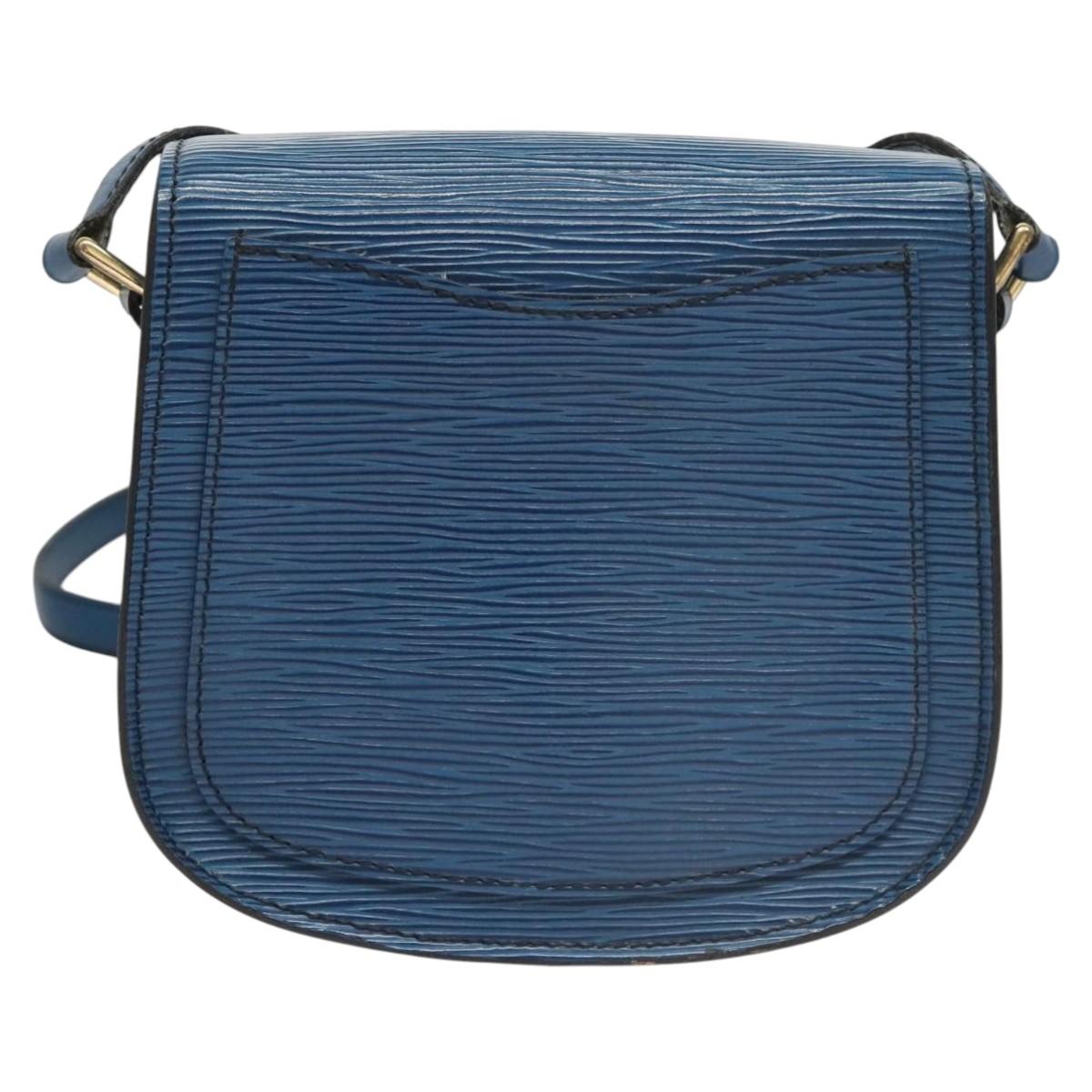 LOUIS VUITTON Epi Saint Cloud PM Shoulder Bag Blue M52195 LV Auth BA1629