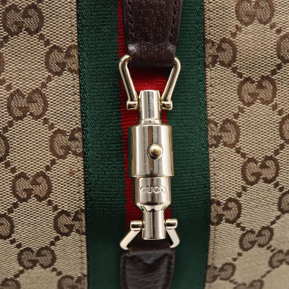 GUCCI GG Canvas New Jackie Webb Sherry Line Shoulder Bag 153696 Auth BA16302V