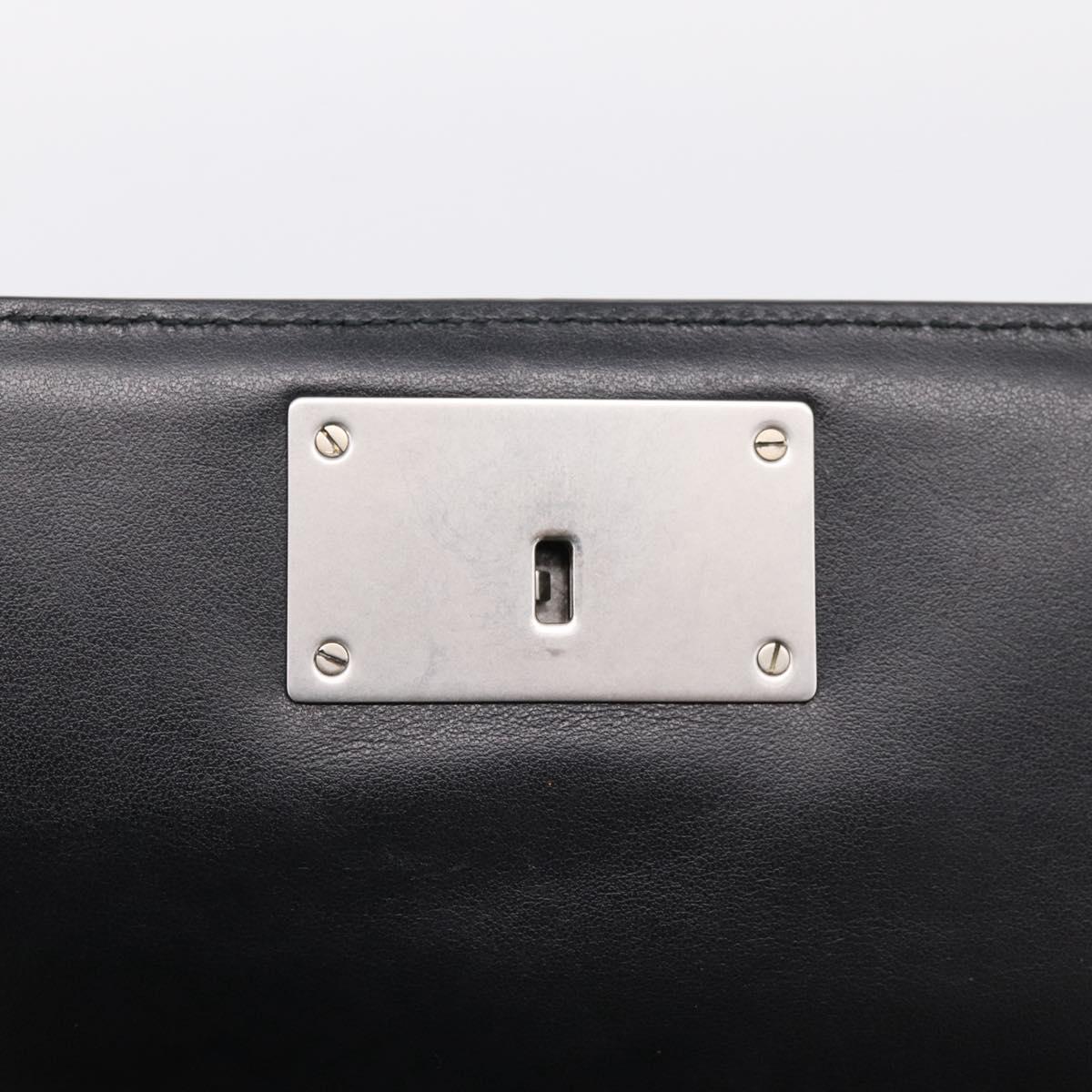 PRADA Chain Shoulder Bag Harako leather 2way Yellow Silver Auth BA16344V