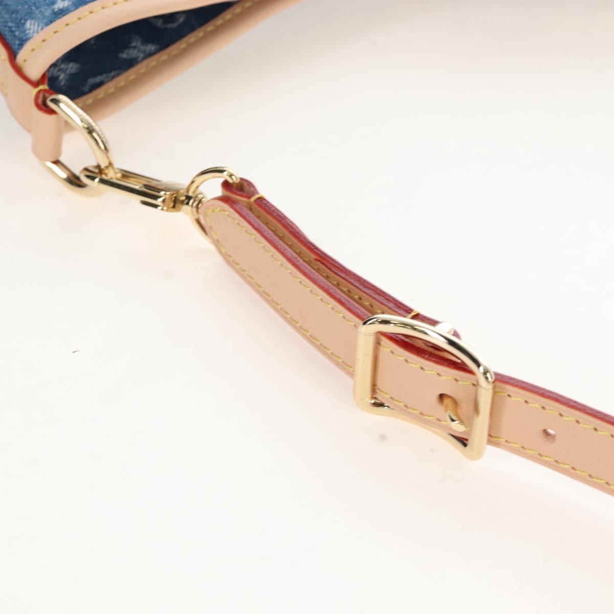 LOUIS VUITTON Monogram Denim Carryall MM Shoulder Bag Blue M46855 LV Auth BA16347SM