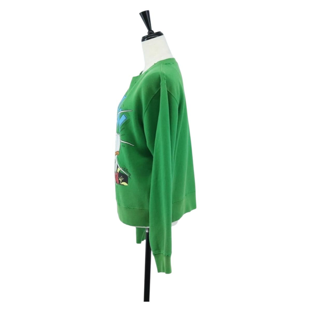 GUCCI x Disney Donald Duck Trainer Cotton Green Disney Auth BA16350M