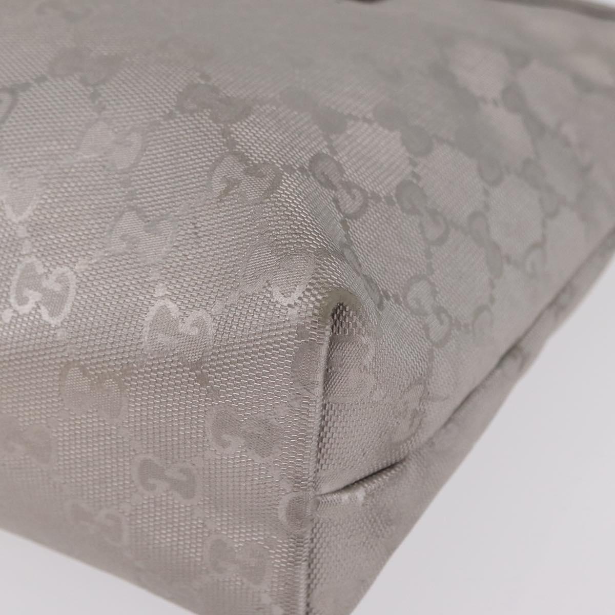 GUCCI GG Implementation Hand Bag PVC Silver 211138 Auth BA16353