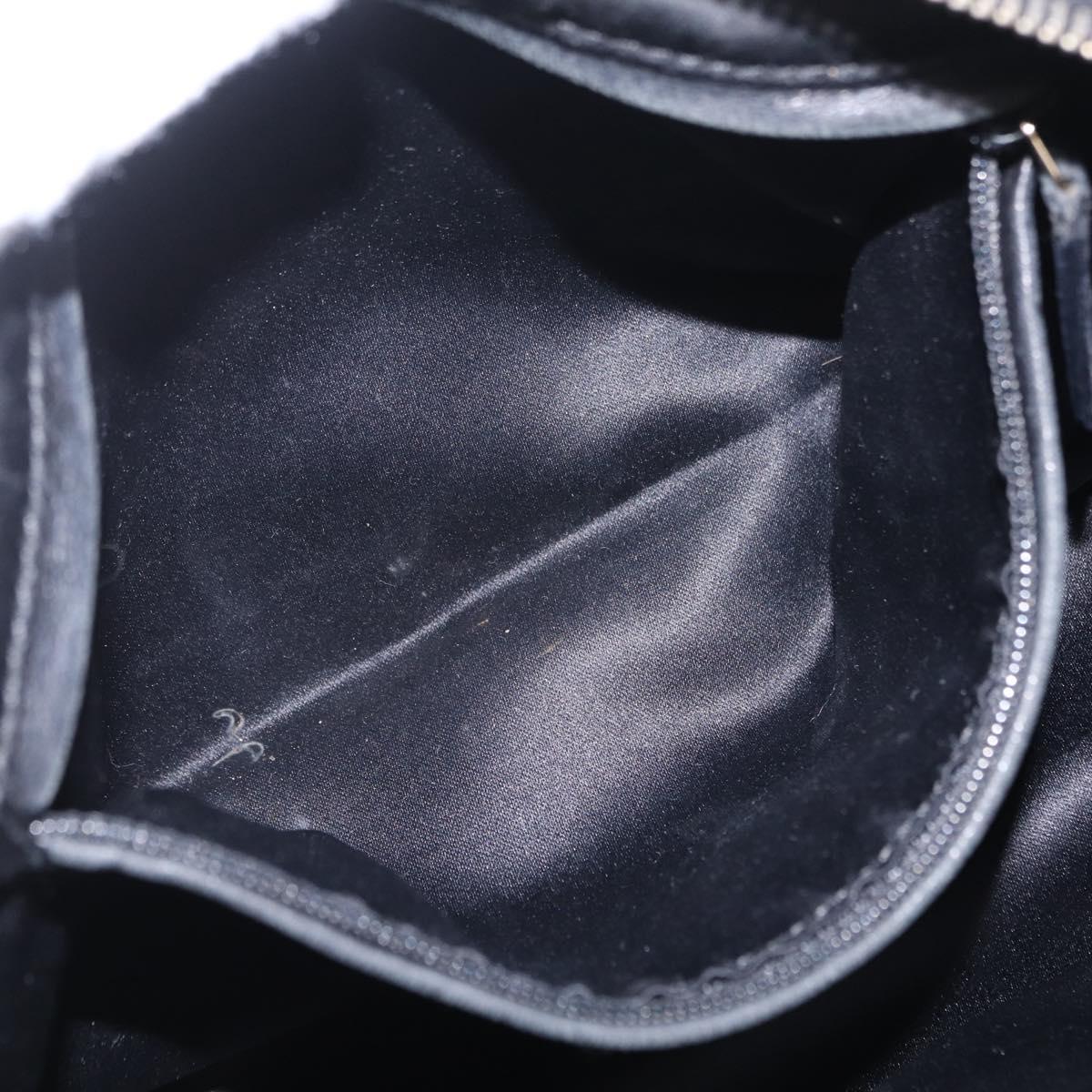 Saint Laurent Kahala Tote Bag Canvas Navy Gold Auth BA16357