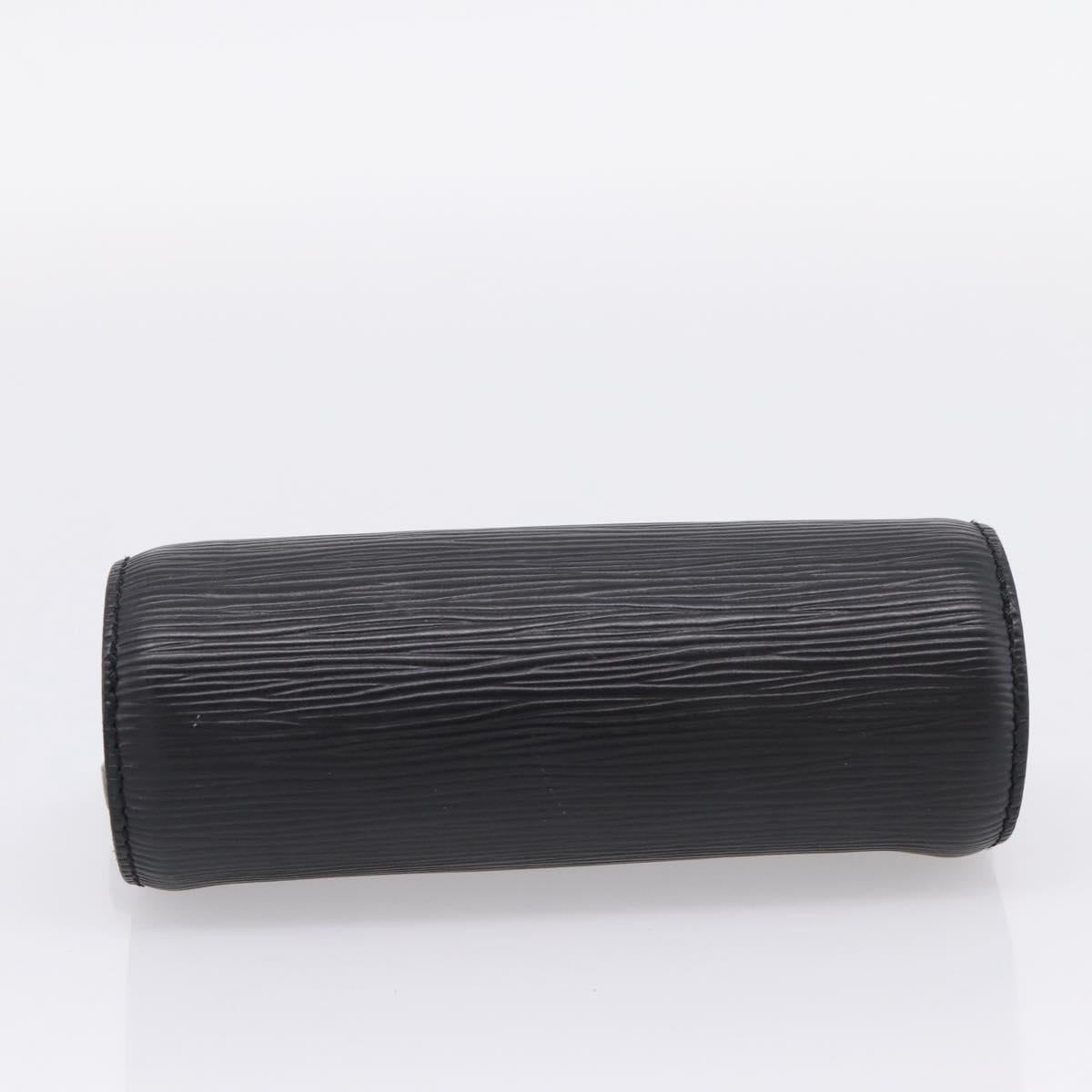 LOUIS VUITTON Epi Soufflot Pouch Black LV Auth BA16364