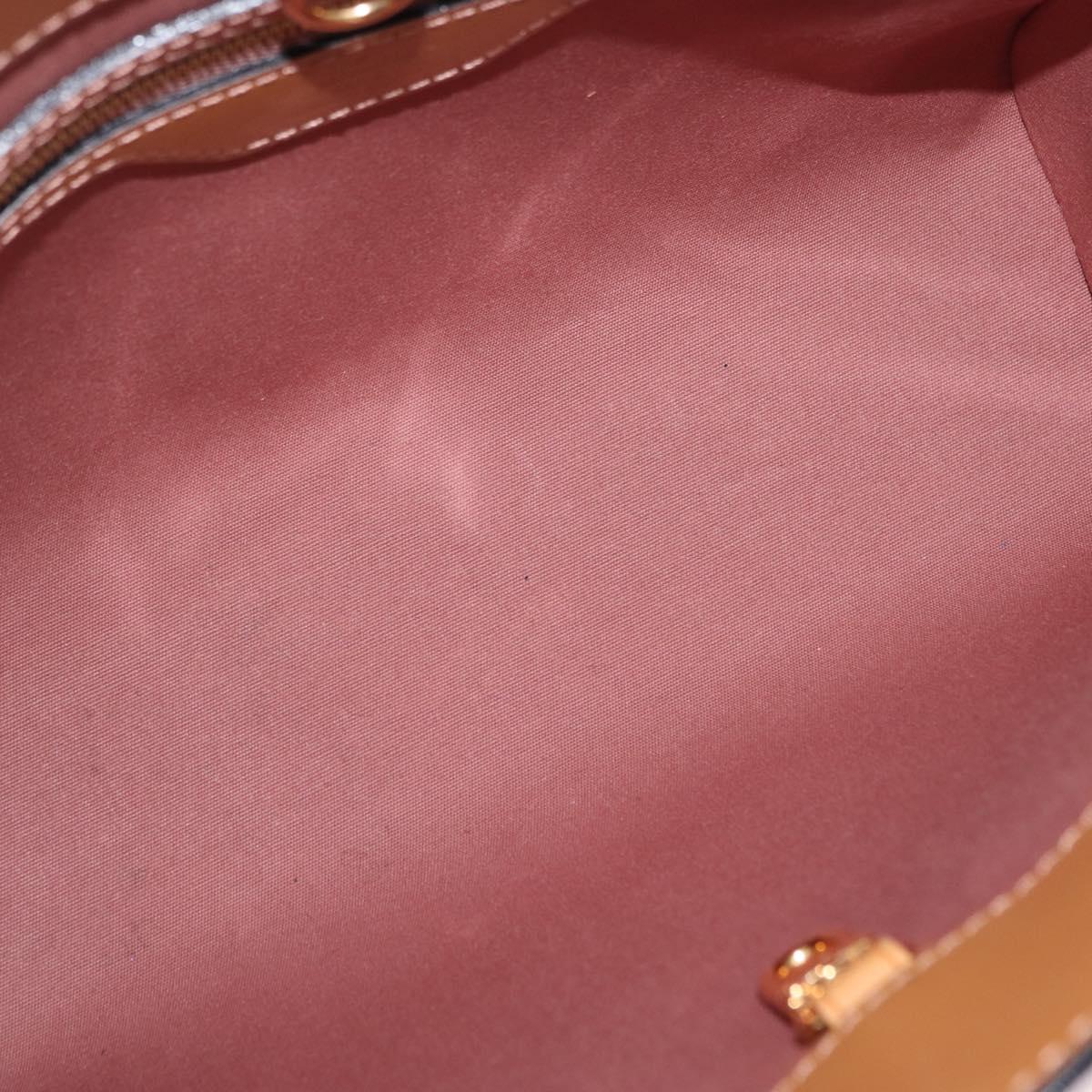 LOUIS VUITTON Monogram Vernis Catalina BB Hand Bag Noisette LV Auth BA16376