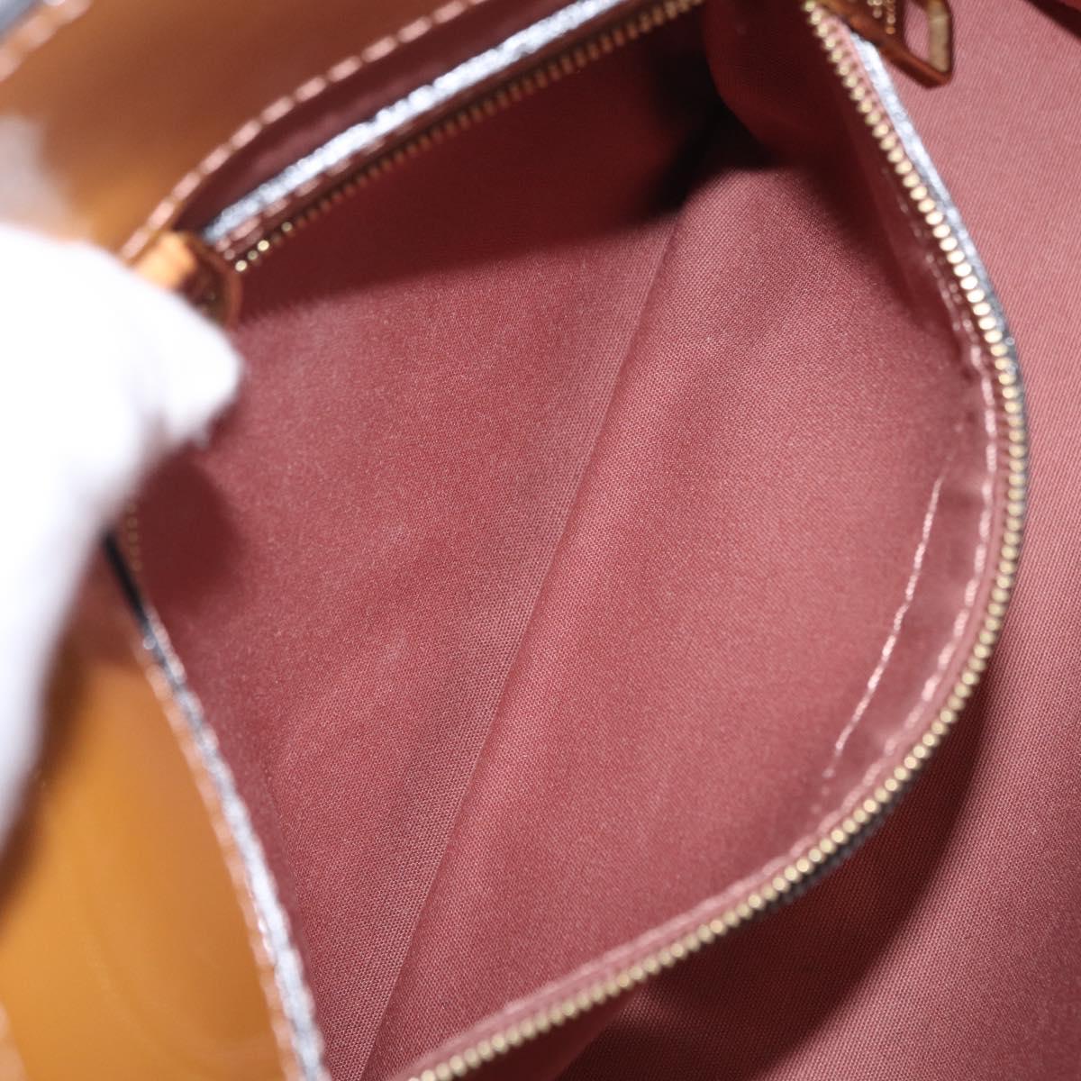 LOUIS VUITTON Monogram Vernis Catalina BB Hand Bag Noisette LV Auth BA16376