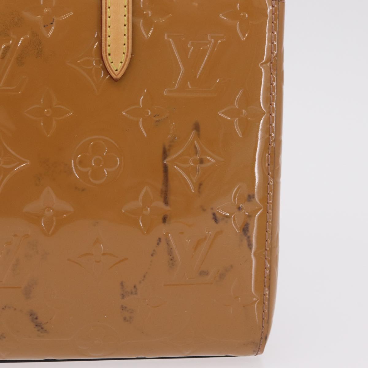 LOUIS VUITTON Monogram Vernis Catalina BB Hand Bag Noisette LV Auth BA16376