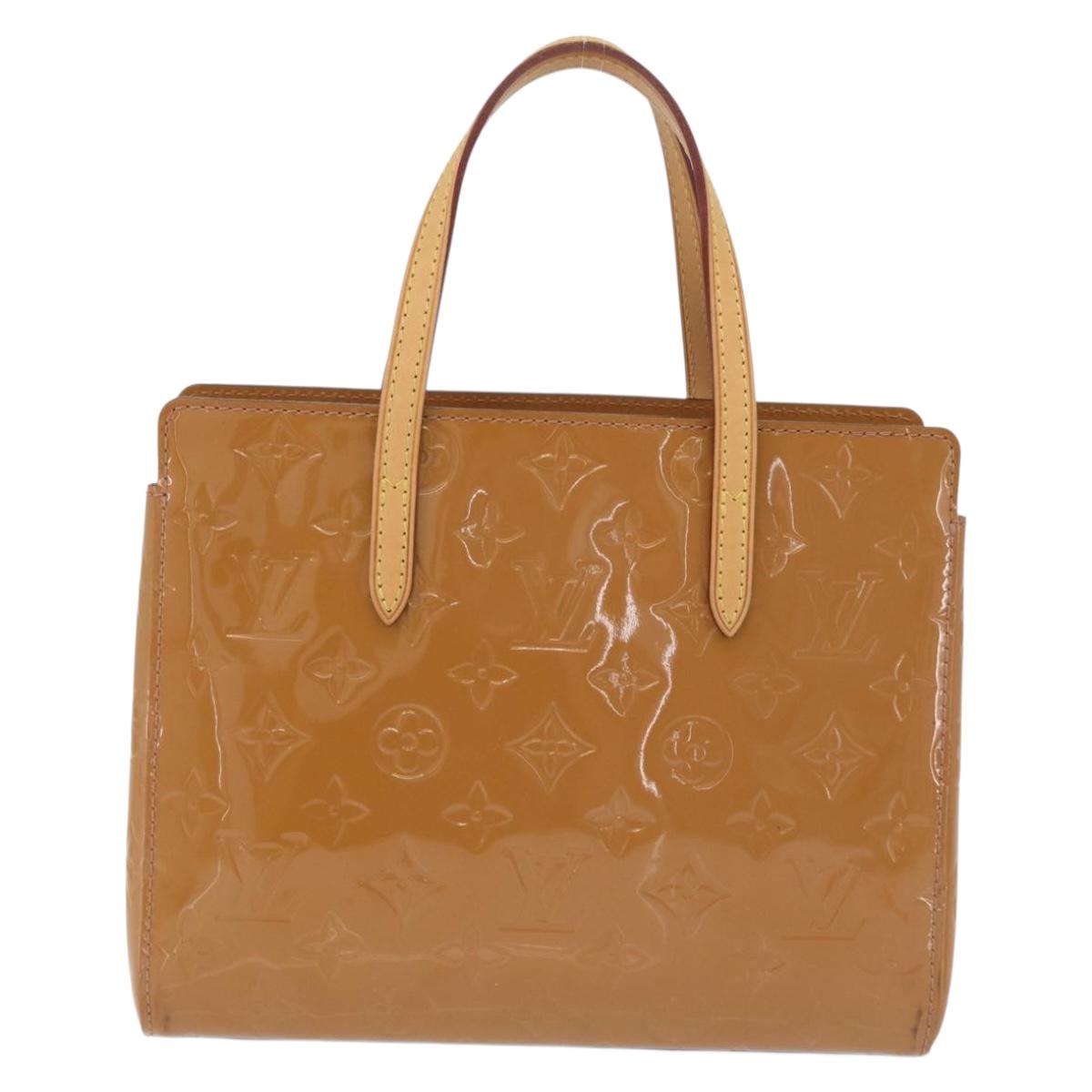 LOUIS VUITTON Monogram Vernis Catalina BB Hand Bag Noisette LV Auth BA16376