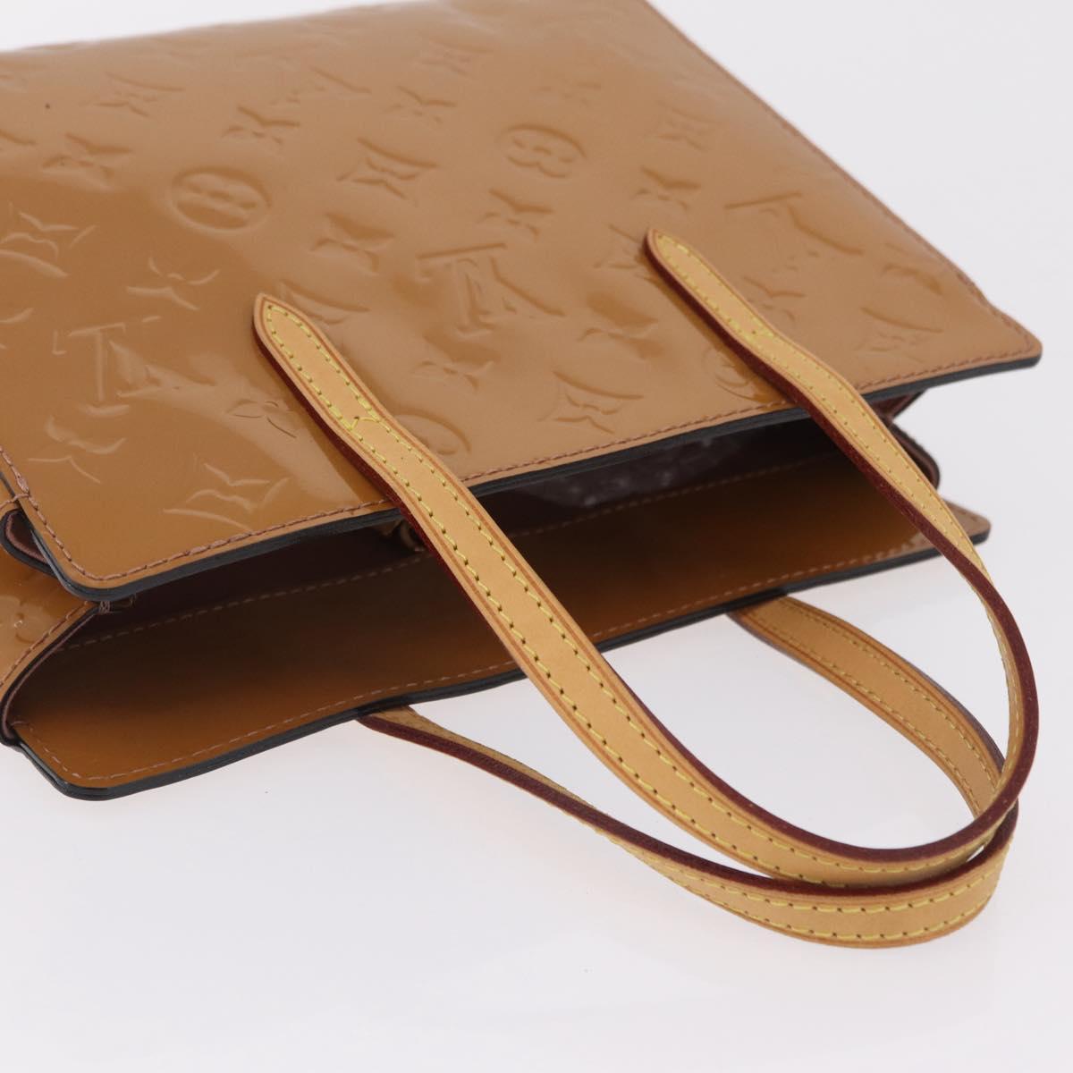 LOUIS VUITTON Monogram Vernis Catalina BB Hand Bag Noisette LV Auth BA16376