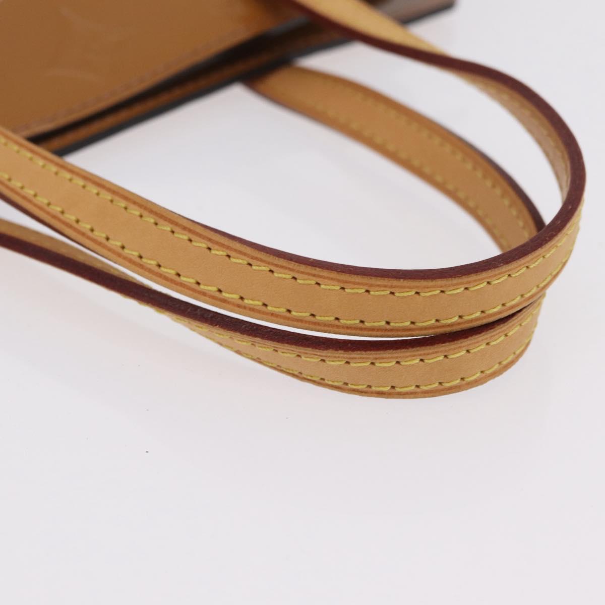 LOUIS VUITTON Monogram Vernis Catalina BB Hand Bag Noisette LV Auth BA16376
