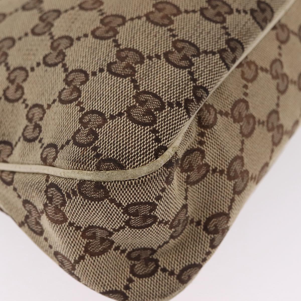GUCCI GG Canvas Tote Bag Beige Gold 121023 Auth BA16377