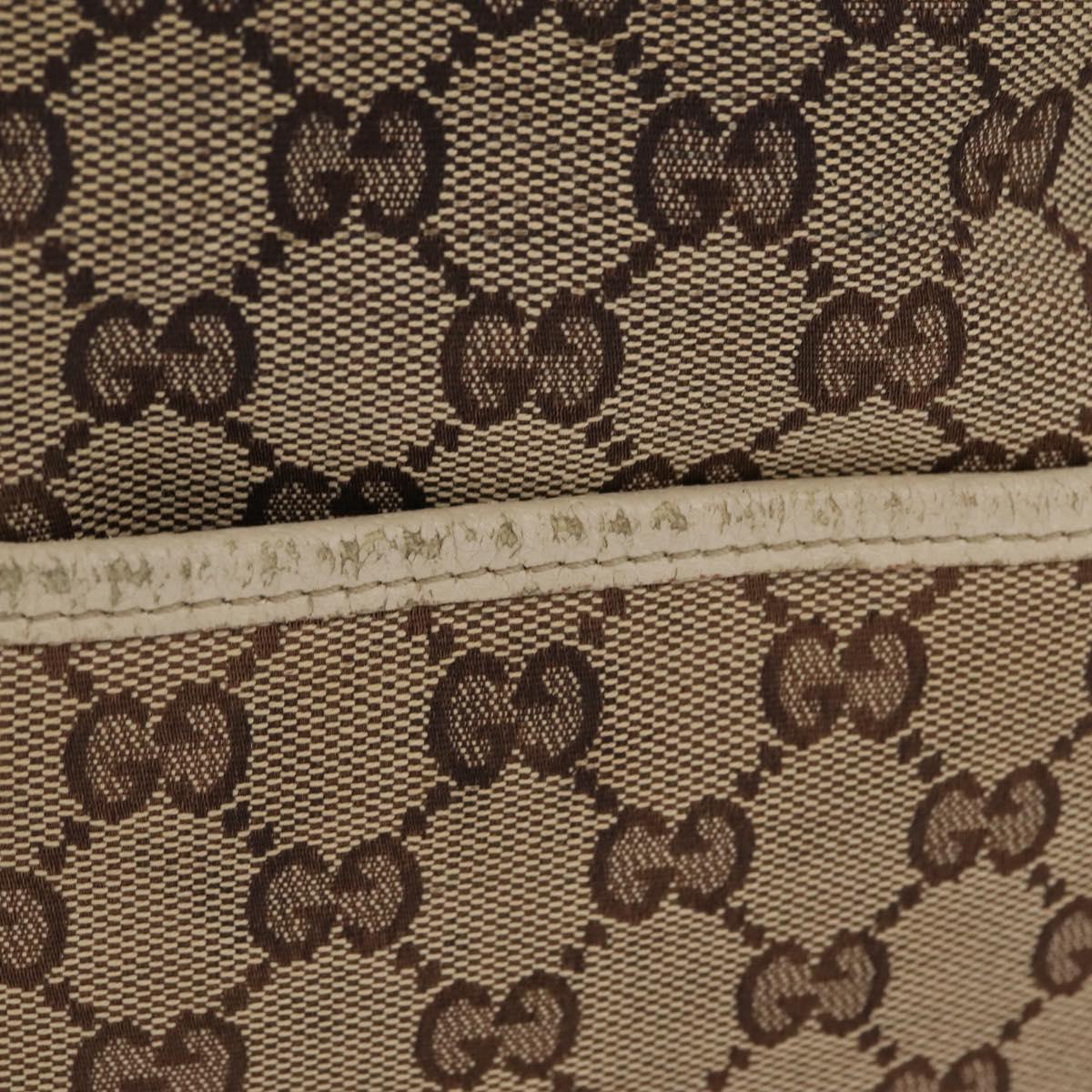 GUCCI GG Canvas Tote Bag Beige Gold 121023 Auth BA16377