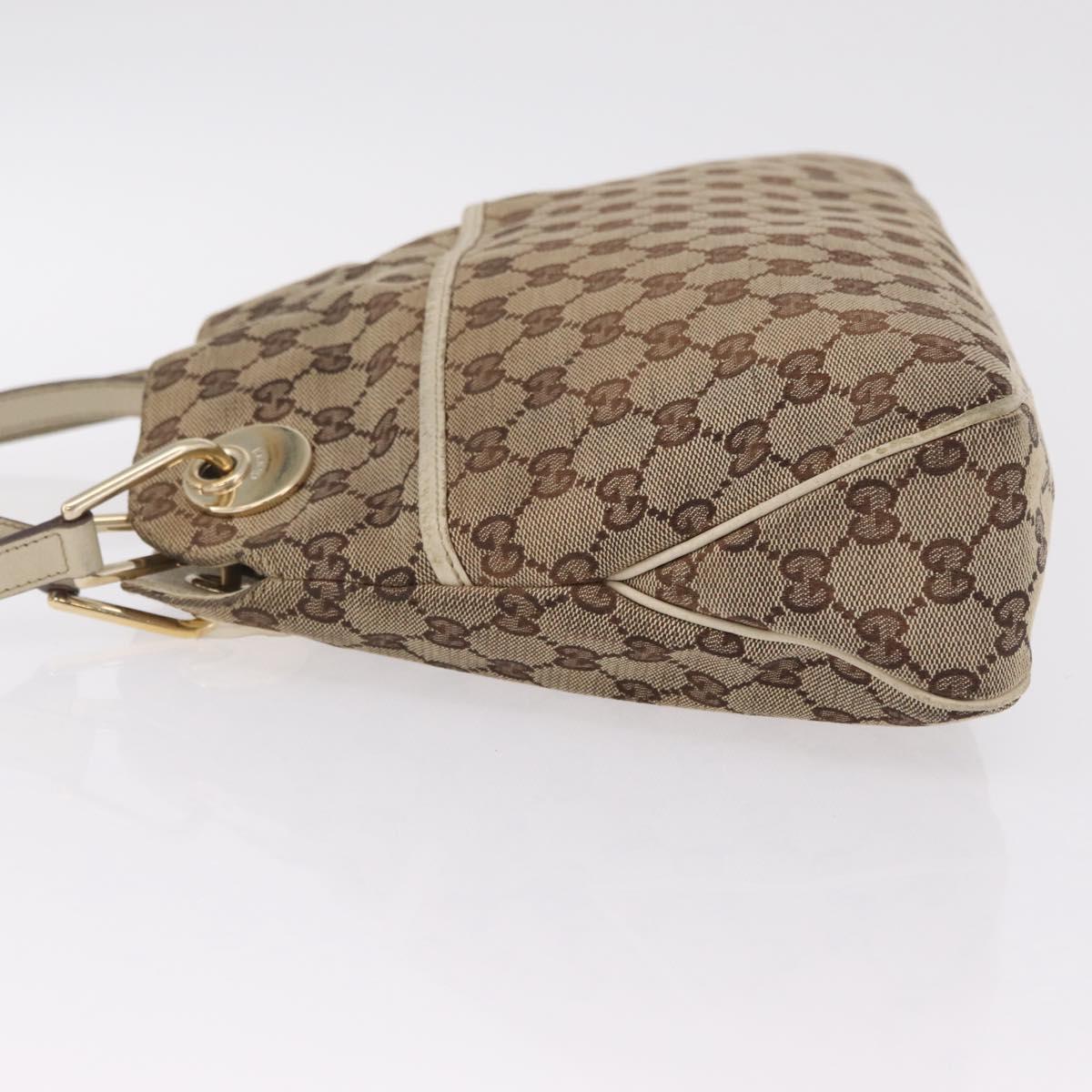 GUCCI GG Canvas Tote Bag Beige Gold 121023 Auth BA16377