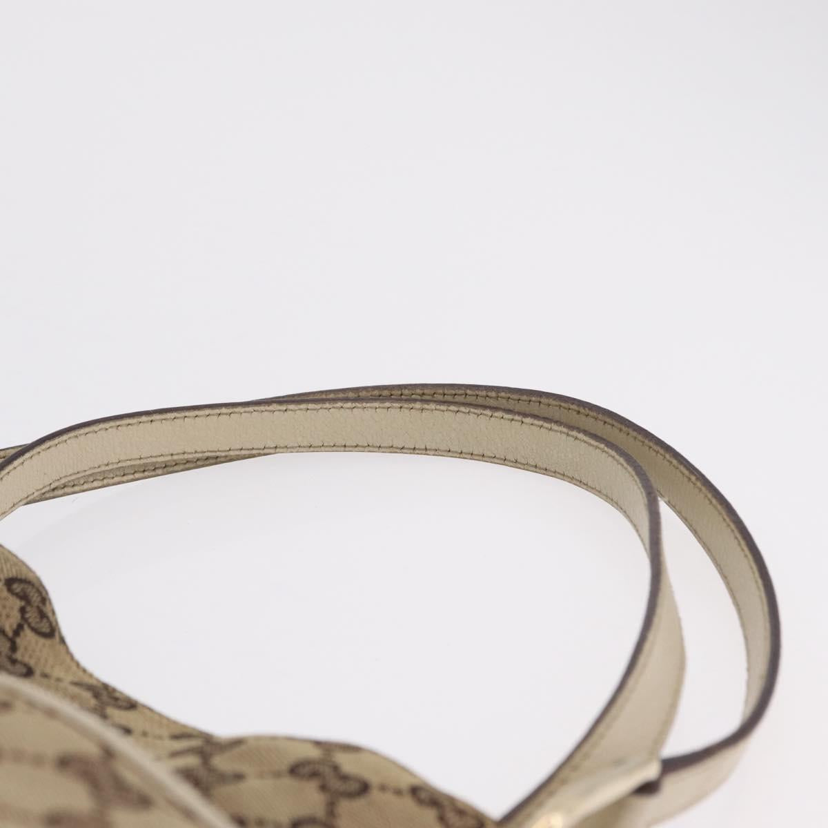 GUCCI GG Canvas Tote Bag Beige Gold 121023 Auth BA16377