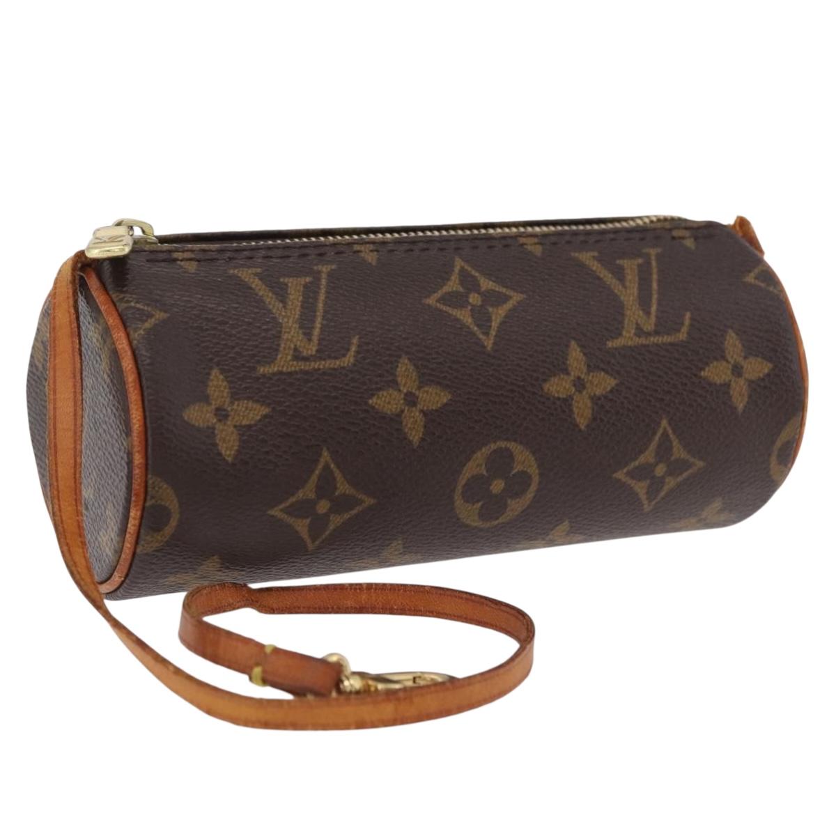 LOUIS VUITTON Monogram Papillon Pouch LV Auth BA16380