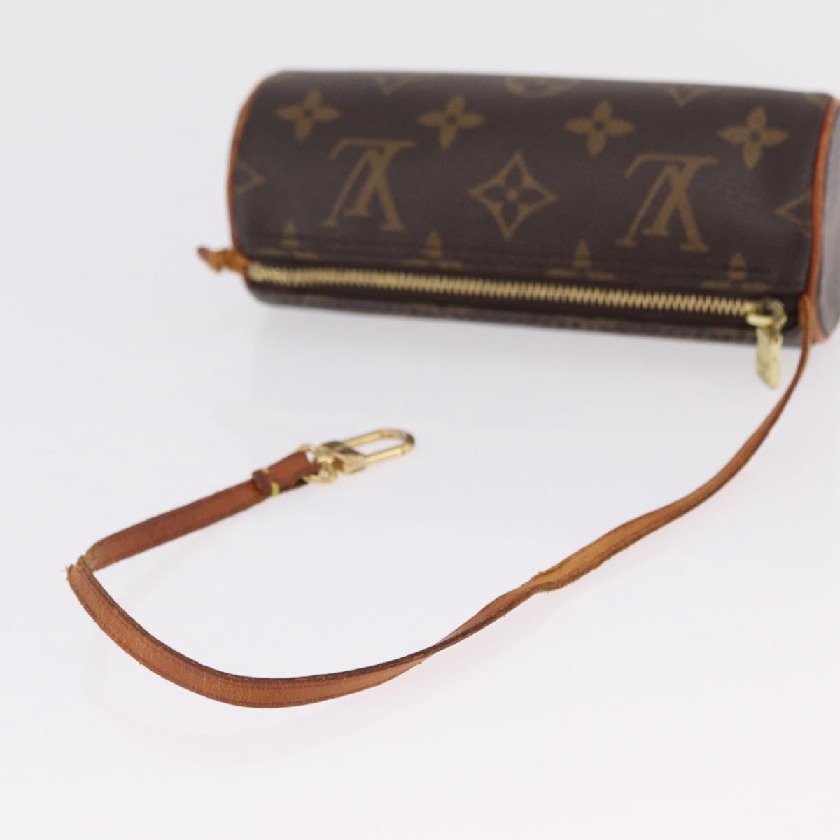 LOUIS VUITTON Monogram Papillon Pouch LV Auth BA16380