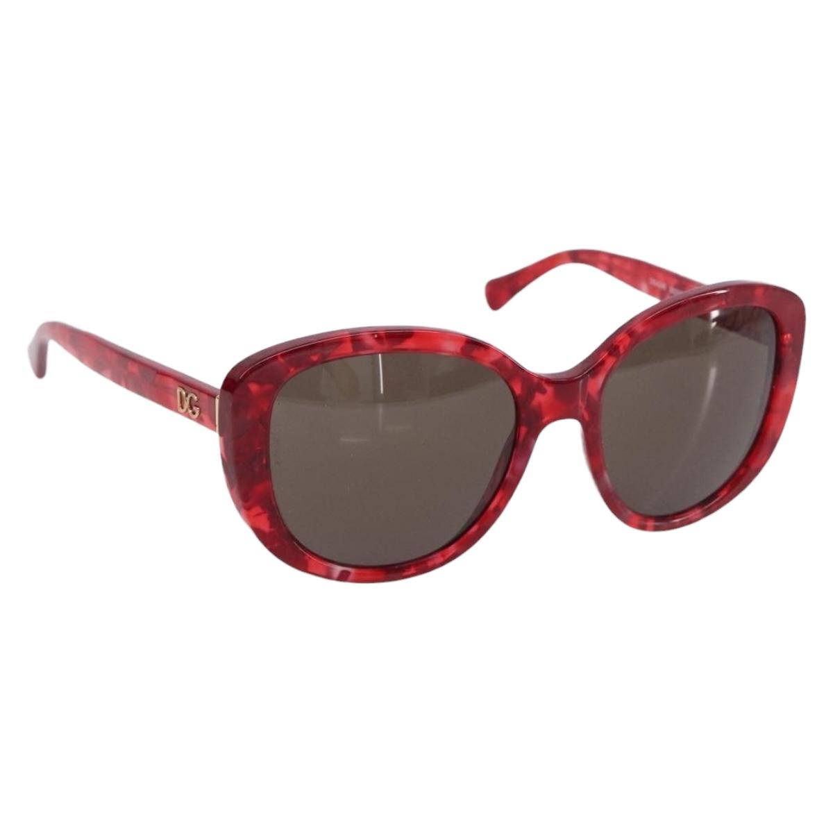 Dolce & Gabbana Sunglasses Plastic Red Gold Auth BA16382V