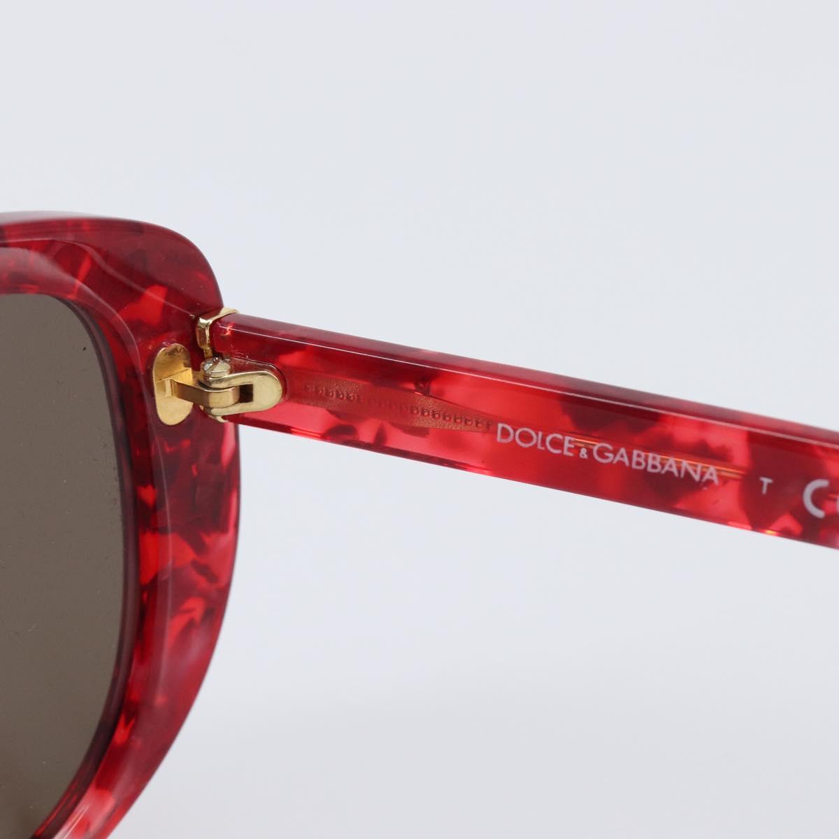Dolce & Gabbana Sunglasses Plastic Red Gold Auth BA16382V