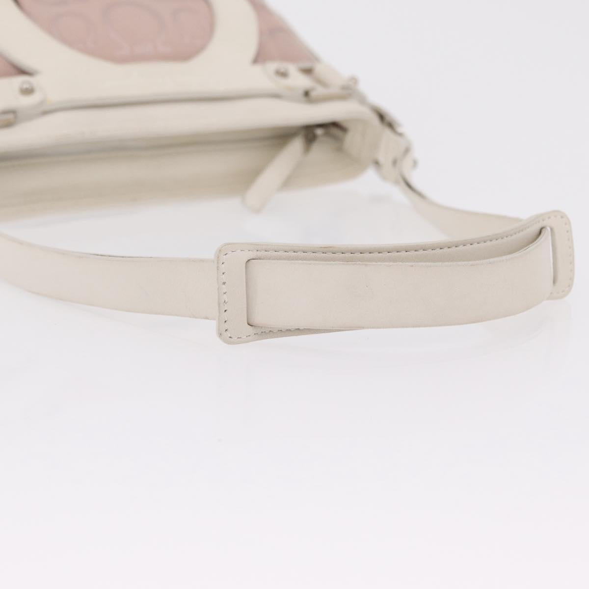 Salvatore Ferragamo Gancini Shoulder Bag Canvas Purple Silver Auth BA16384