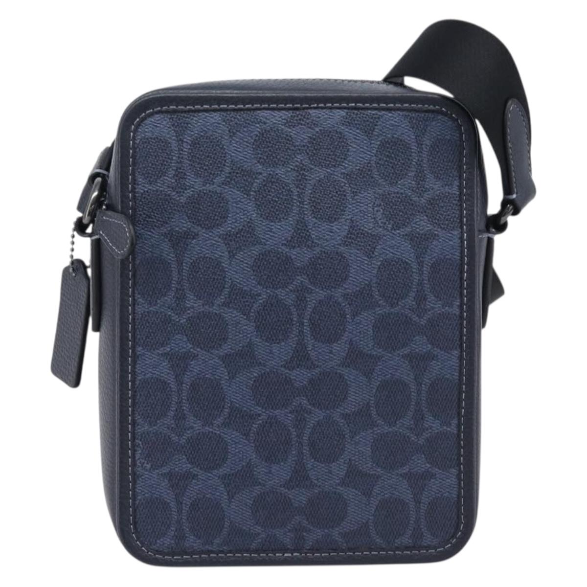 Coach Shoulder Bag Leather Blue Auth BA16394A