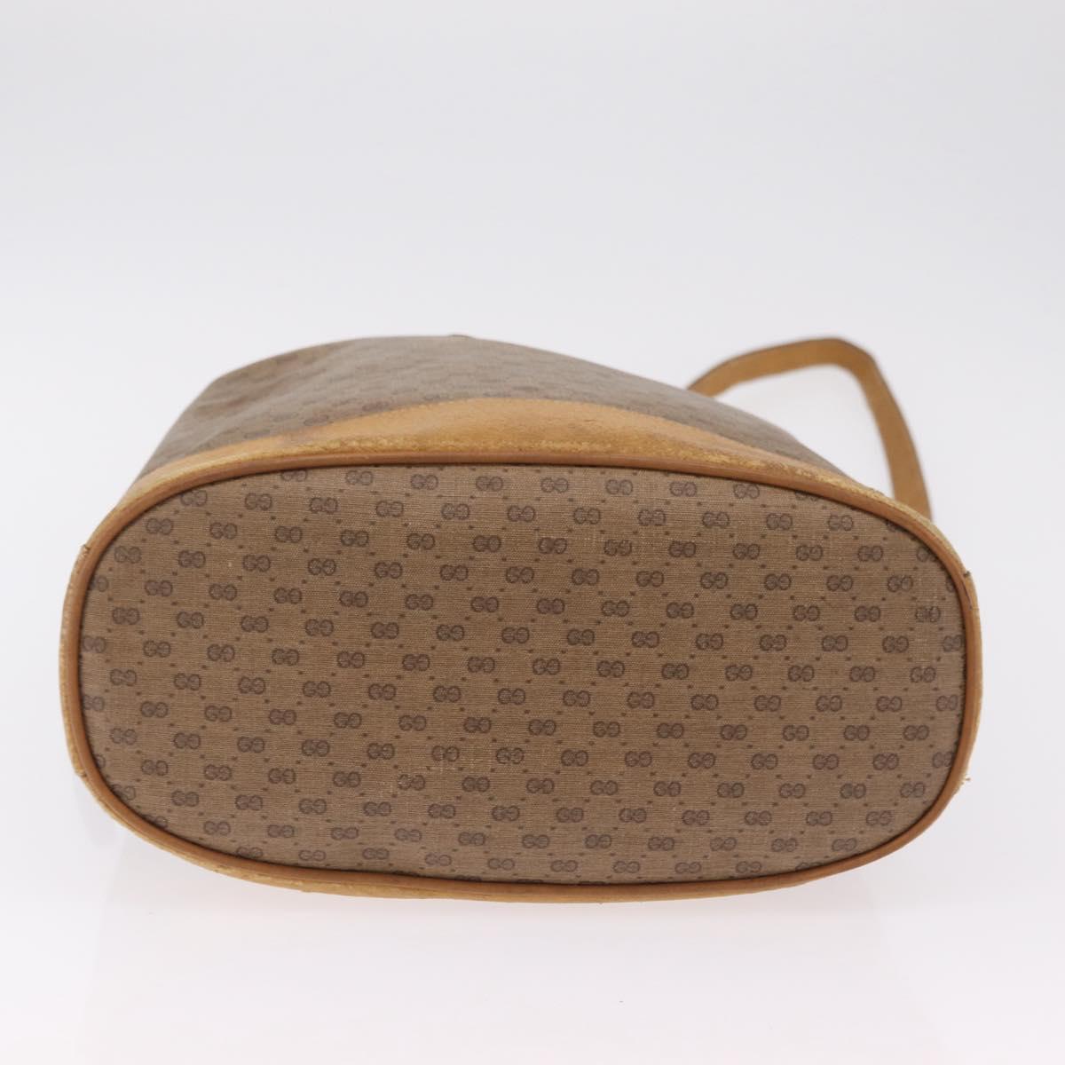 GUCCI Micro GG Supreme Shoulder Bag PVC Beige Gold 001 084 0850 Auth BA16402
