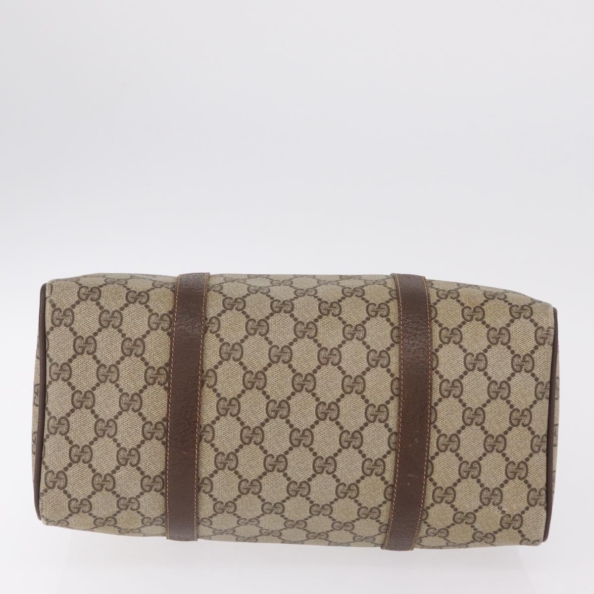 GUCCI GG Supreme Web Sherry Line Hand Bag PVC Beige Gold 40 02 007 Auth BA16404
