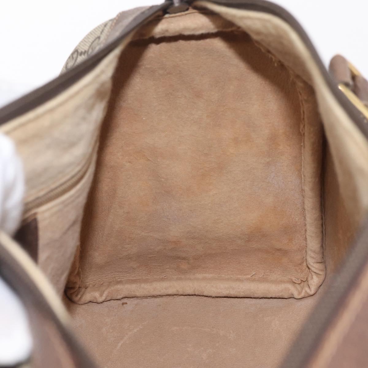 GUCCI GG Supreme Web Sherry Line Hand Bag PVC Beige Gold 40 02 007 Auth BA16404