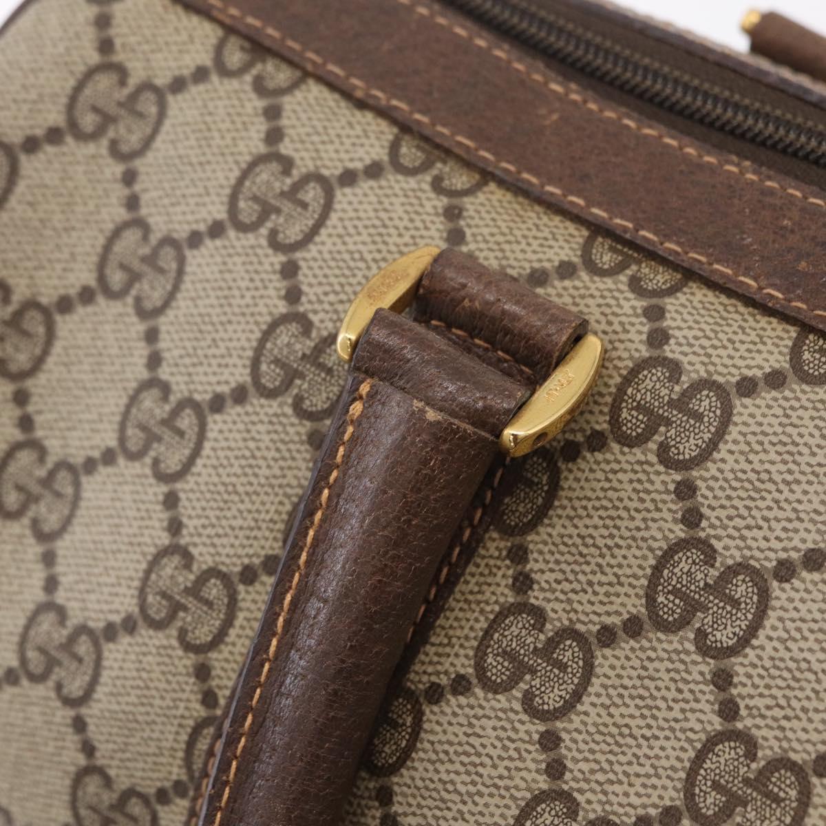 GUCCI GG Supreme Web Sherry Line Hand Bag PVC Beige Gold 40 02 007 Auth BA16404