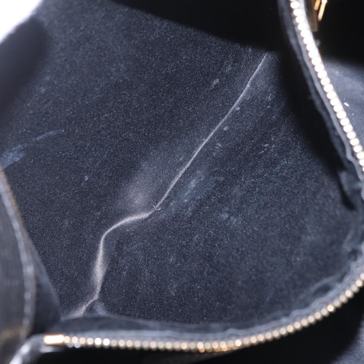 Miu Miu Tote Bag Leather 2way Black Gold Auth BA16407A