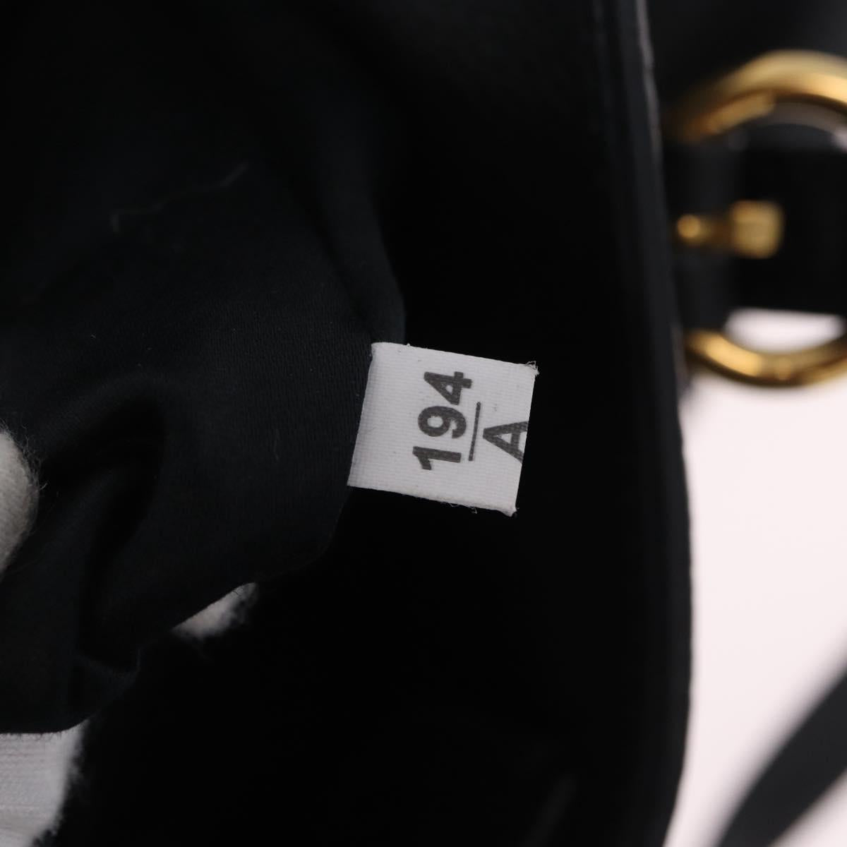 Miu Miu Tote Bag Leather 2way Black Gold Auth BA16407A