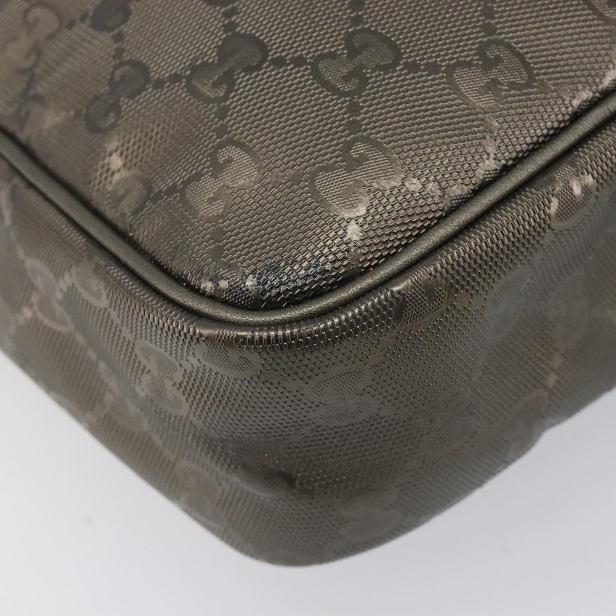 GUCCI GG implementation Shoulder Bag PVC Champagne Gold 233268 Auth BA16408