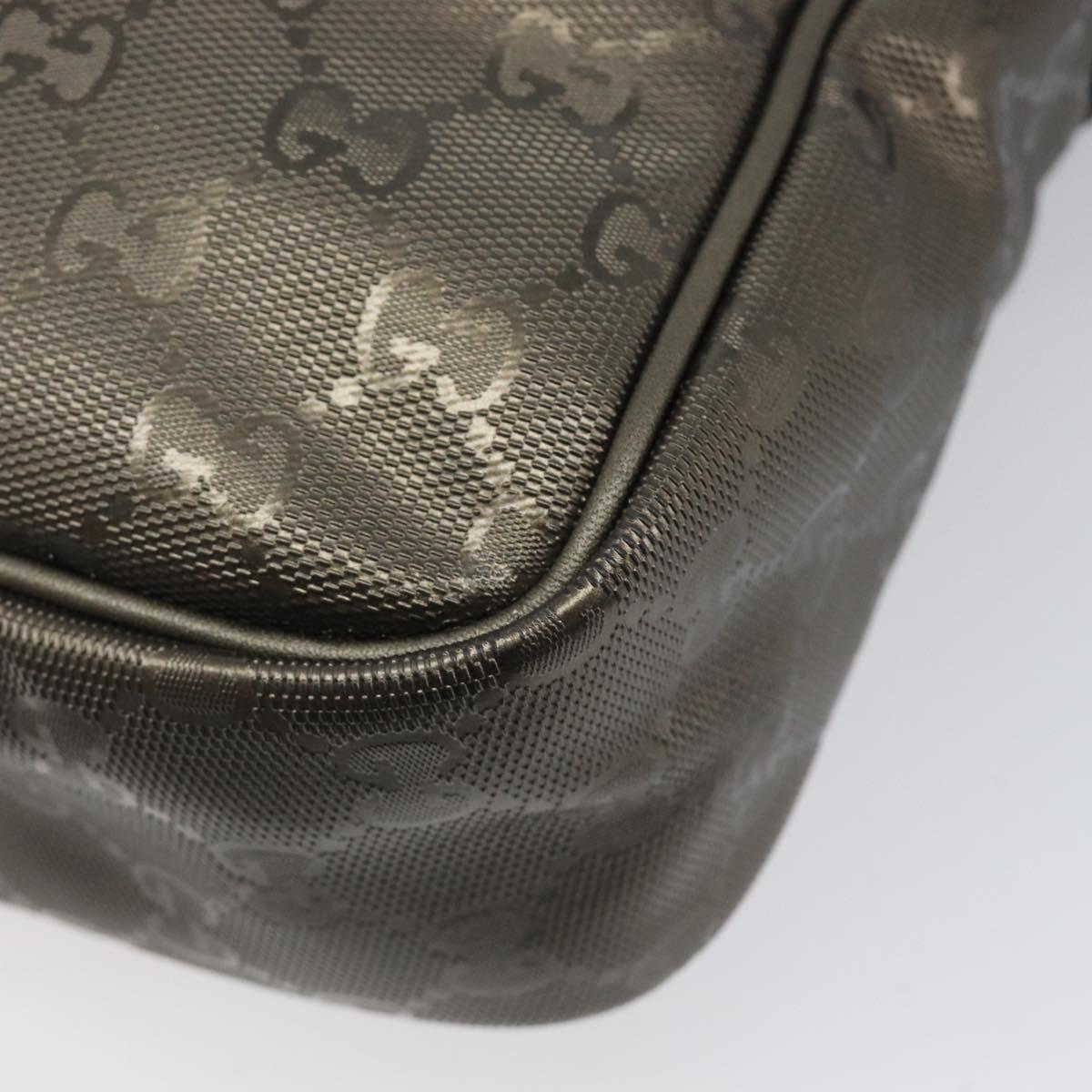 GUCCI GG implementation Shoulder Bag PVC Champagne Gold 233268 Auth BA16408