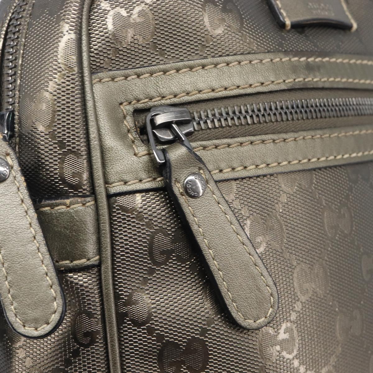 GUCCI GG implementation Shoulder Bag PVC Champagne Gold 233268 Auth BA16408