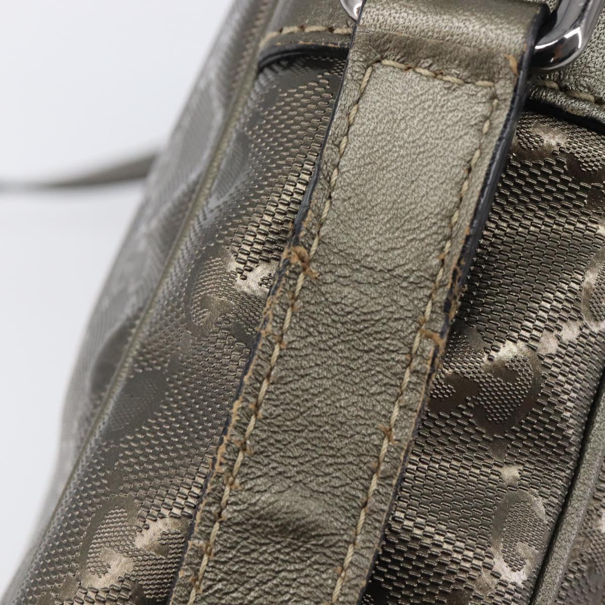 GUCCI GG implementation Shoulder Bag PVC Champagne Gold 233268 Auth BA16408
