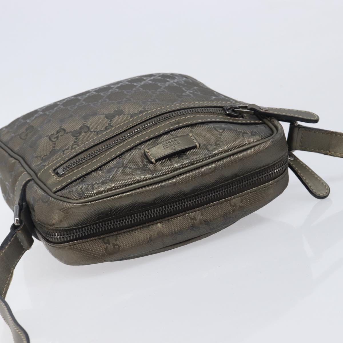 GUCCI GG implementation Shoulder Bag PVC Champagne Gold 233268 Auth BA16408