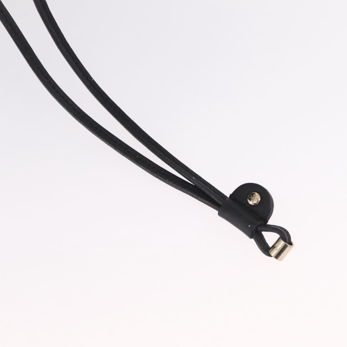 Saint Laurent Kahala Tote Bag Canvas Navy Gold Auth BA16414