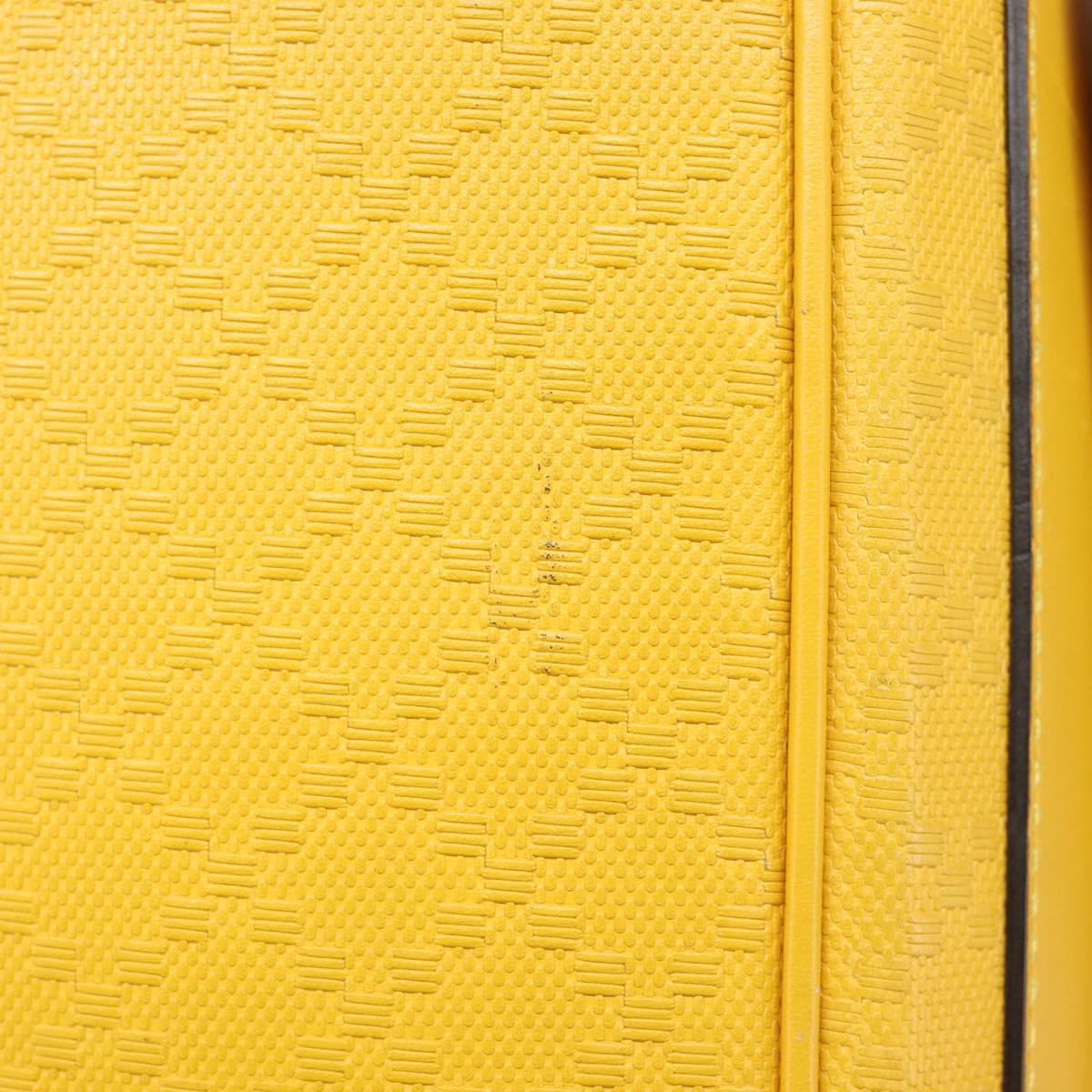 GUCCI Diamante Shoulder Bag Leather Yellow Gold 201448 Auth BA16419A