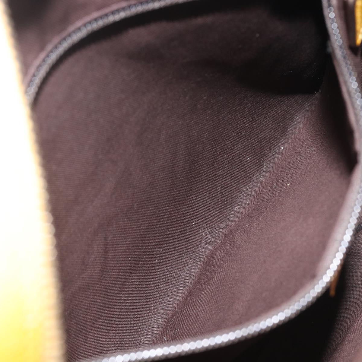 GUCCI Diamante Shoulder Bag Leather Yellow Gold 201448 Auth BA16419A