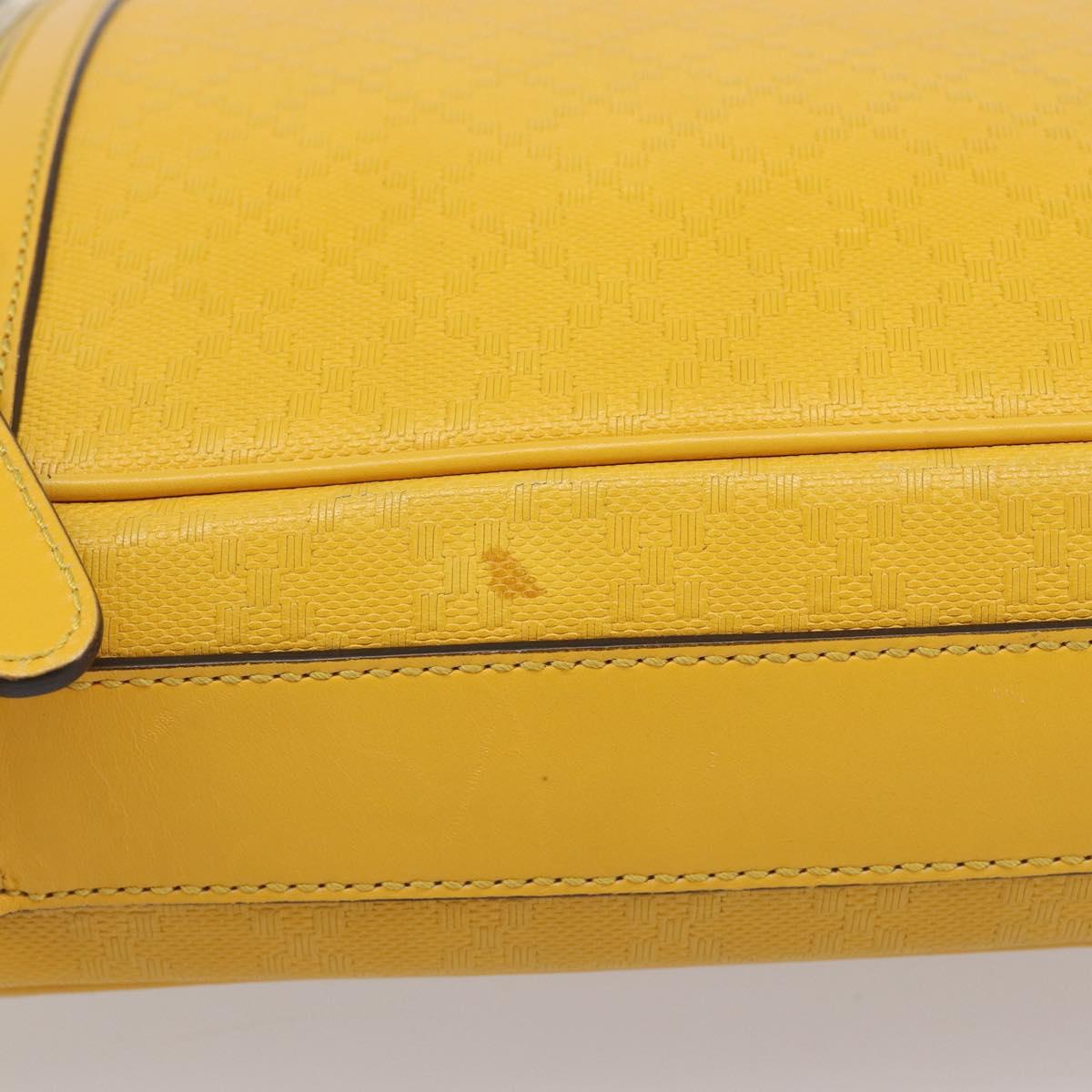 GUCCI Diamante Shoulder Bag Leather Yellow Gold 201448 Auth BA16419A