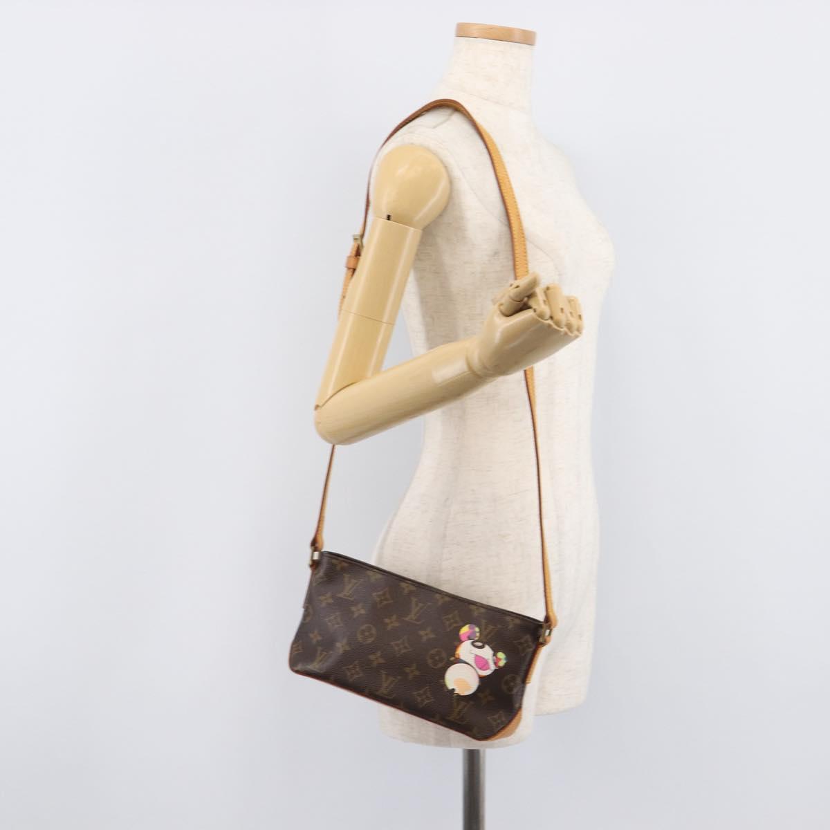 LOUIS VUITTON Monogram panda Trotteur Shoulder Bag M51241 LV Auth BA16423V