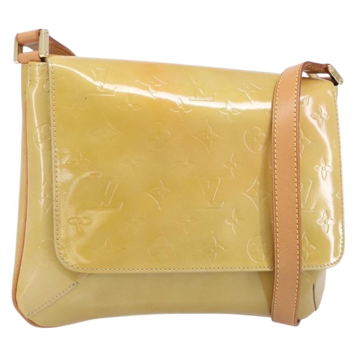 LOUIS VUITTON Monogram Vernis Thompson Street Bag Beige M91301 LV Auth BA16424A