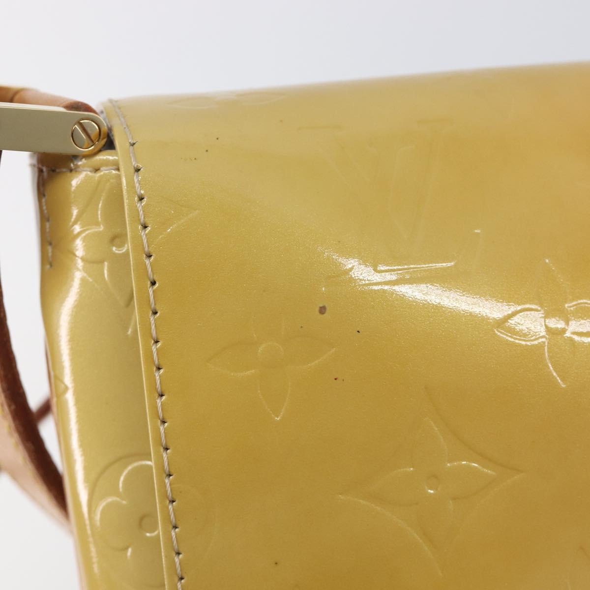 LOUIS VUITTON Monogram Vernis Thompson Street Bag Beige M91301 LV Auth BA16424A