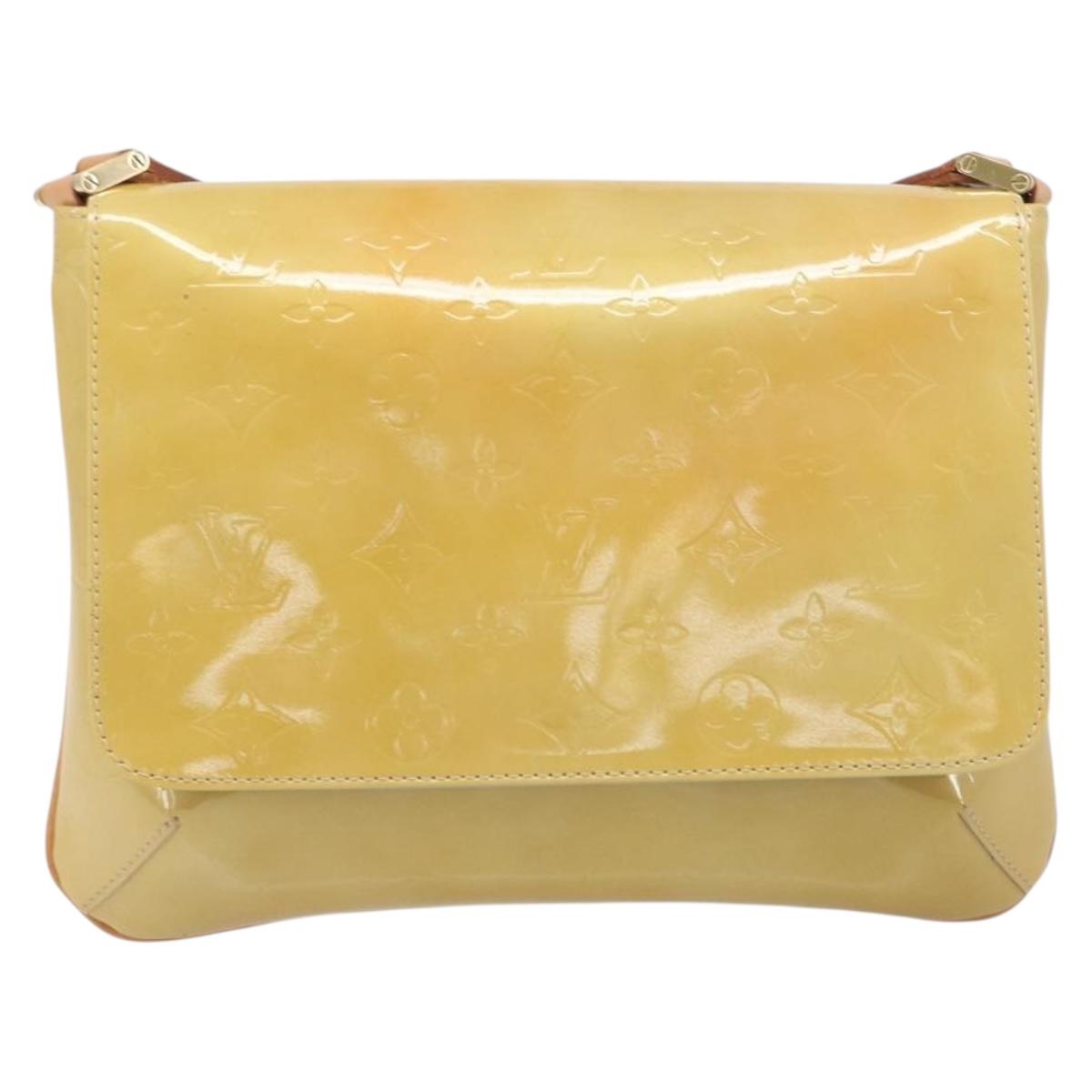 LOUIS VUITTON Monogram Vernis Thompson Street Bag Beige M91301 LV Auth BA16424A