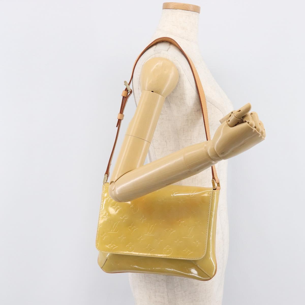 LOUIS VUITTON Monogram Vernis Thompson Street Bag Beige M91301 LV Auth BA16424A