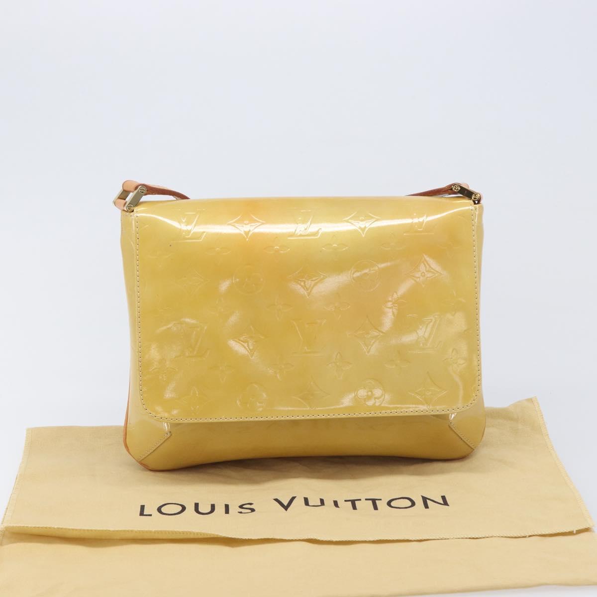 LOUIS VUITTON Monogram Vernis Thompson Street Bag Beige M91301 LV Auth BA16424A