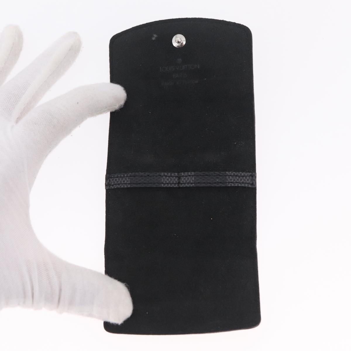 LOUIS VUITTON Damier Graphite Buton De Manchette Cuffs LV Auth BA16425V