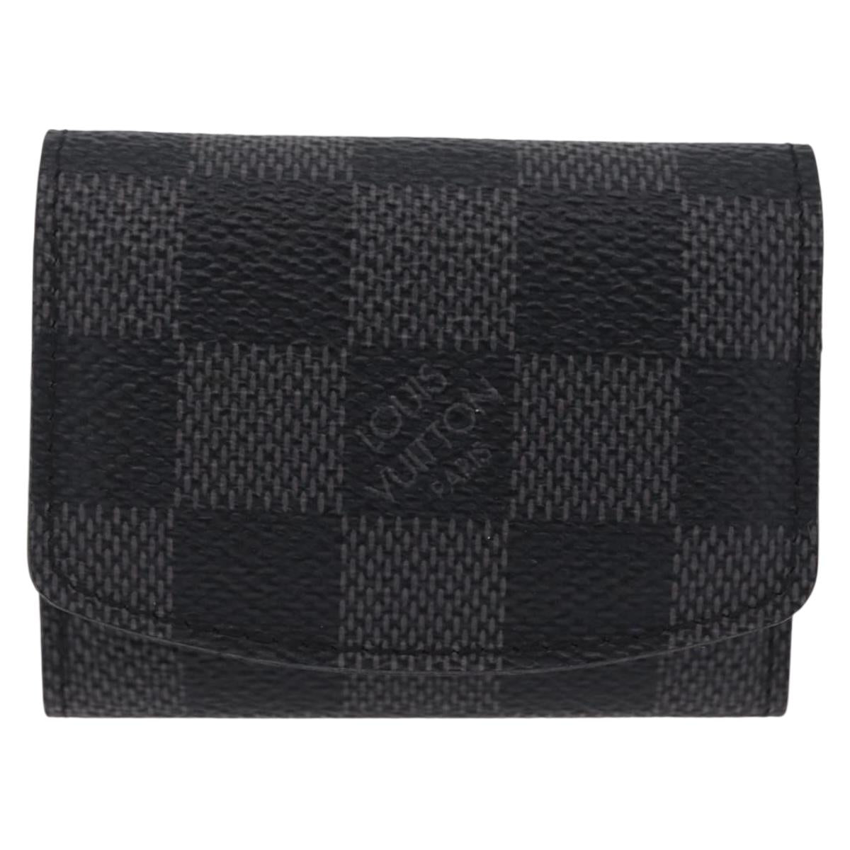LOUIS VUITTON Damier Graphite Buton De Manchette Cuffs LV Auth BA16425V
