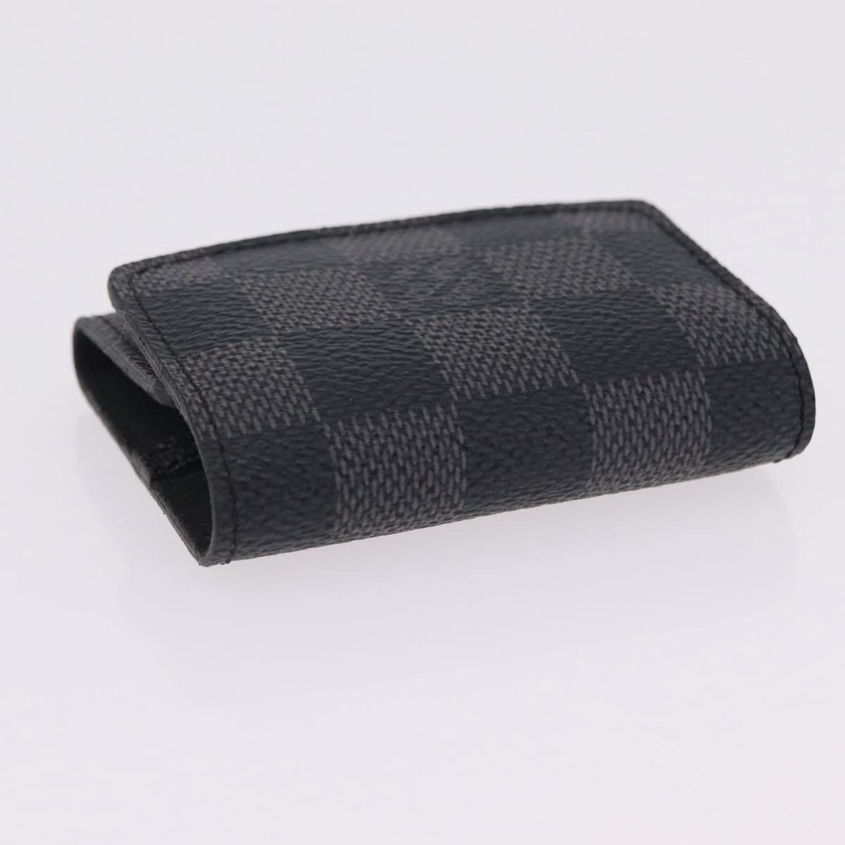LOUIS VUITTON Damier Graphite Buton De Manchette Cuffs LV Auth BA16425V